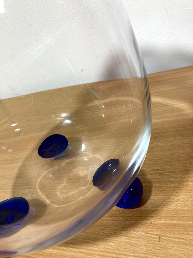 昭和 金魚鉢 アンティーク レトロ 猫脚硝子 大サイズ 珍品