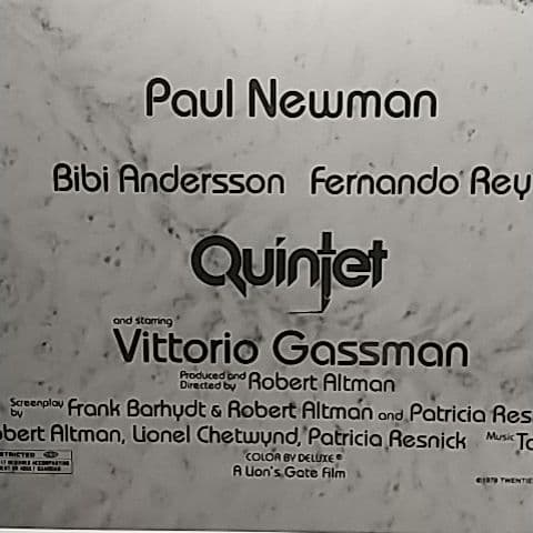 洋画 ポールニューマン映画ポスター クインテット