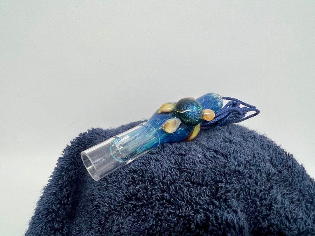 シーシャ　マウスピース　ガラス製ハンドメイド品ブルータートル