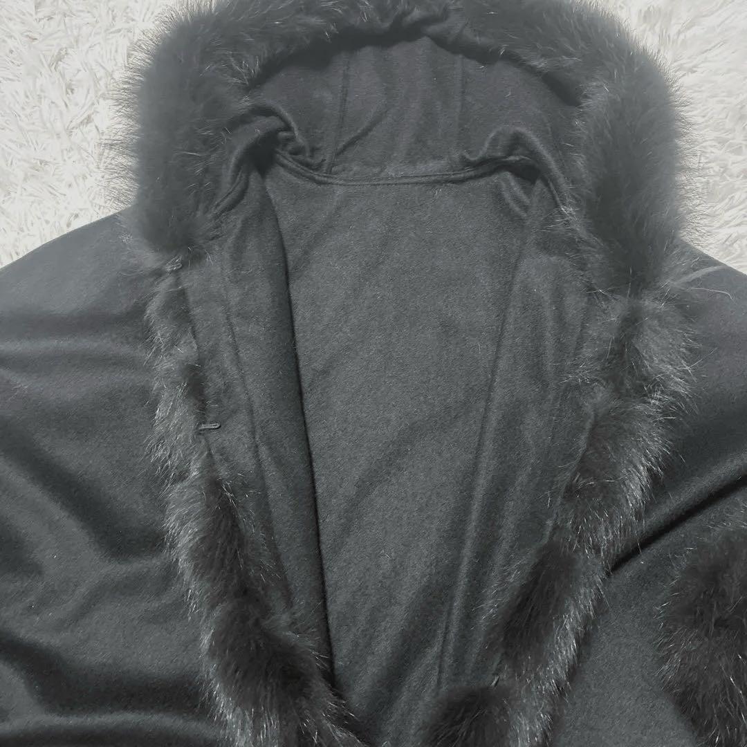 タイムセール✨最高級✨SAGA FURS カシミヤケープ ポンチョ フォックス