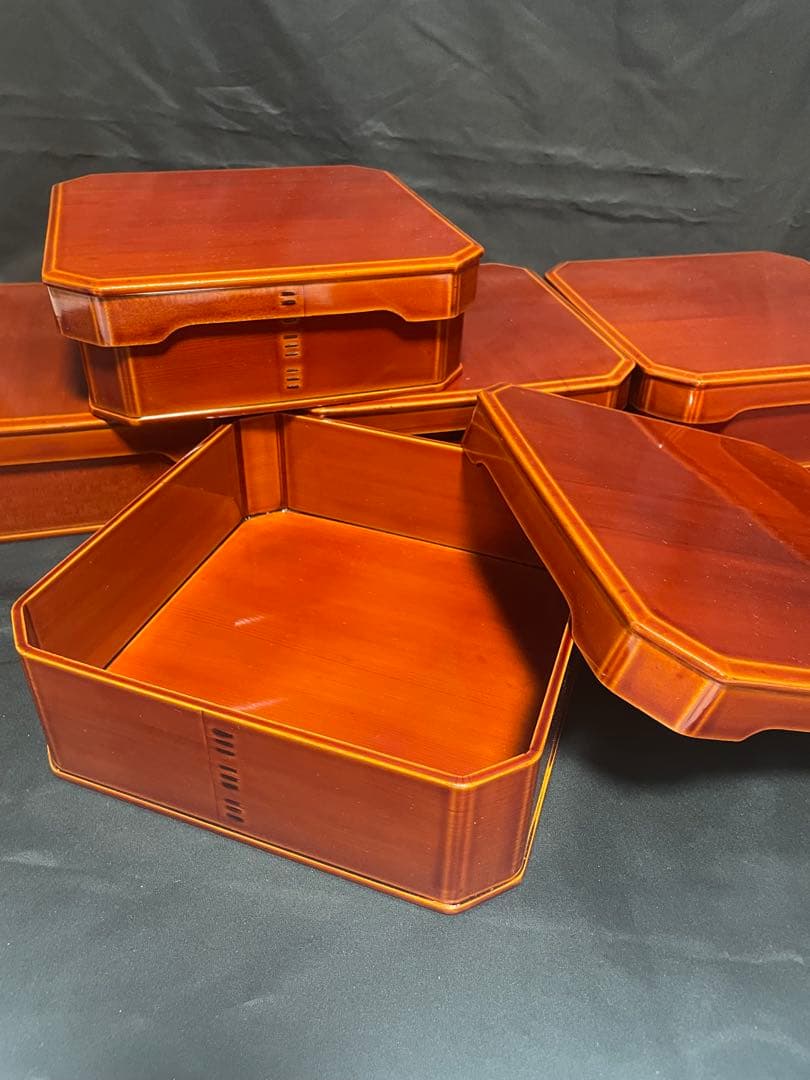 飛騨春慶　東大寺　弁当箱　五客