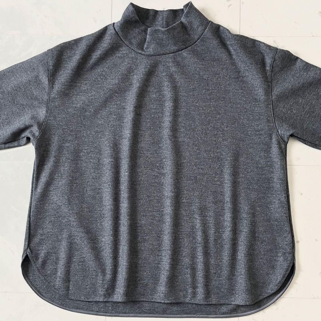 極美品♪23区 ウールミルドジャージーカットソー 44 大きいサイズ グレー