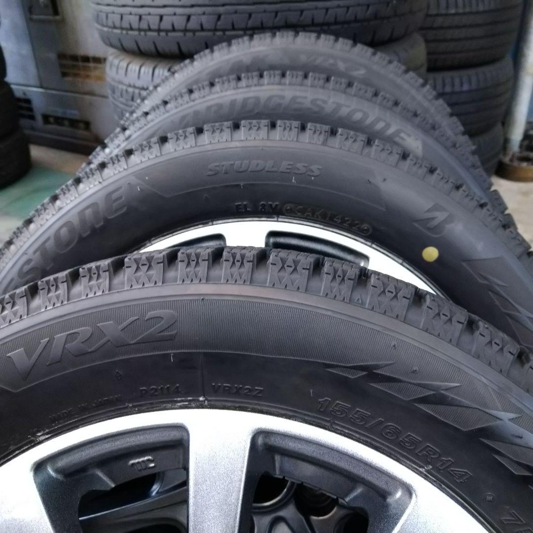 ★社外アルミホイール 155/65R14 ブリヂストンブリザックVRX2 4本