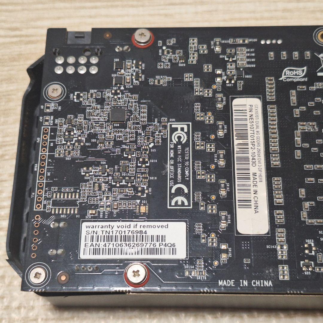 グラフィックボード・グラボ・ビデオカード PALIT GEFORCE GTX1070Ti DUAL 8GB GDDR5