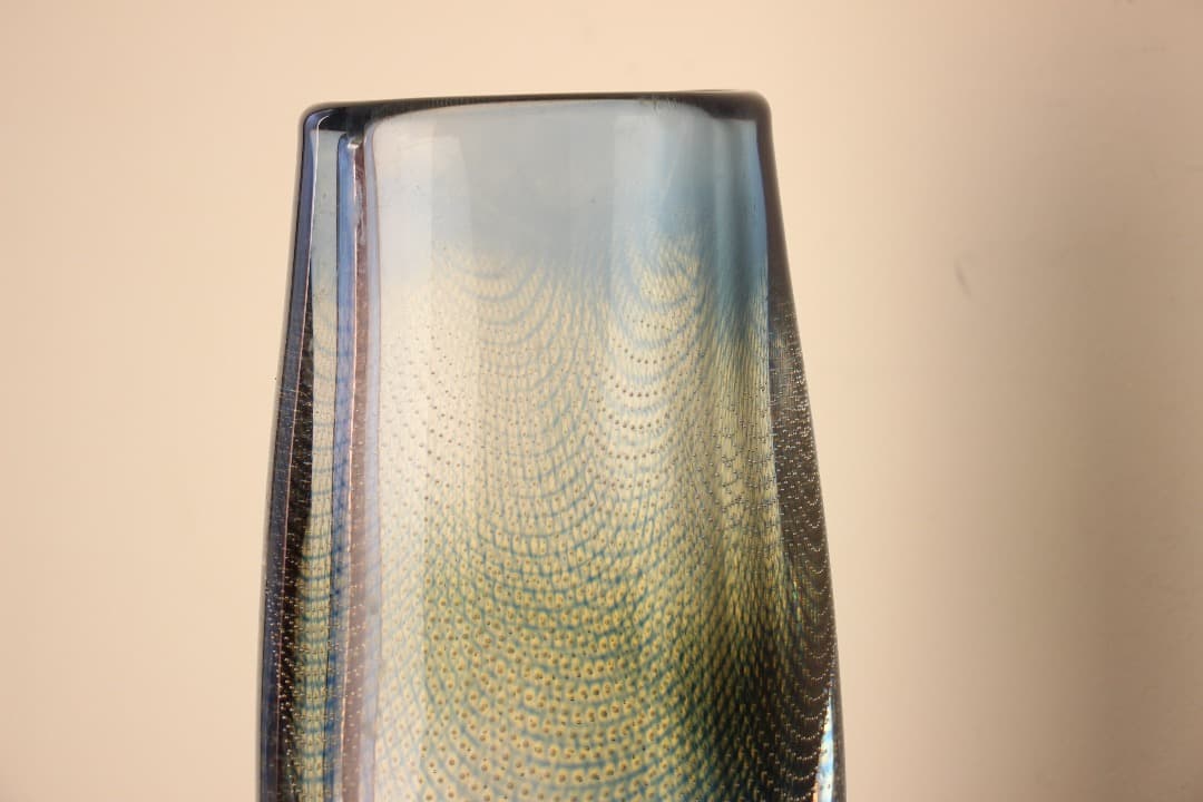 スウェーデン　オレフォス　クラーカ　ガラス　花瓶　フラワーベース