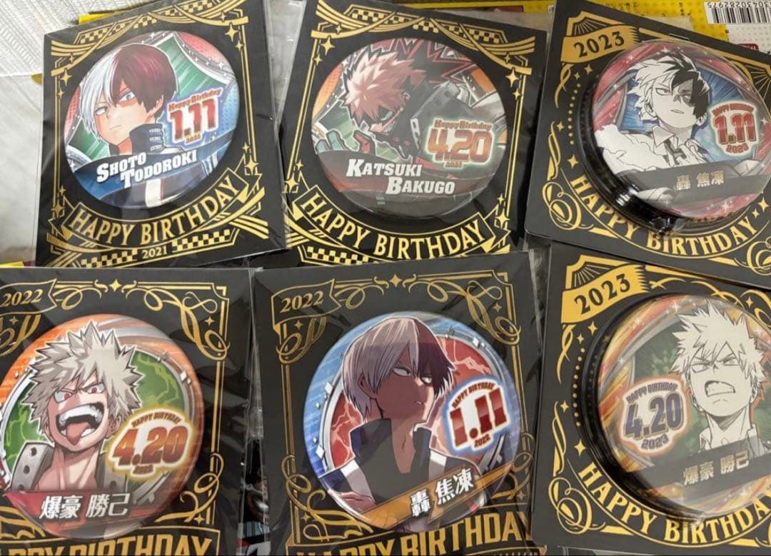 僕のヒーローアカデミア まとめ売り　アクリル　缶バッジ　爆豪　轟　ヒロアカ