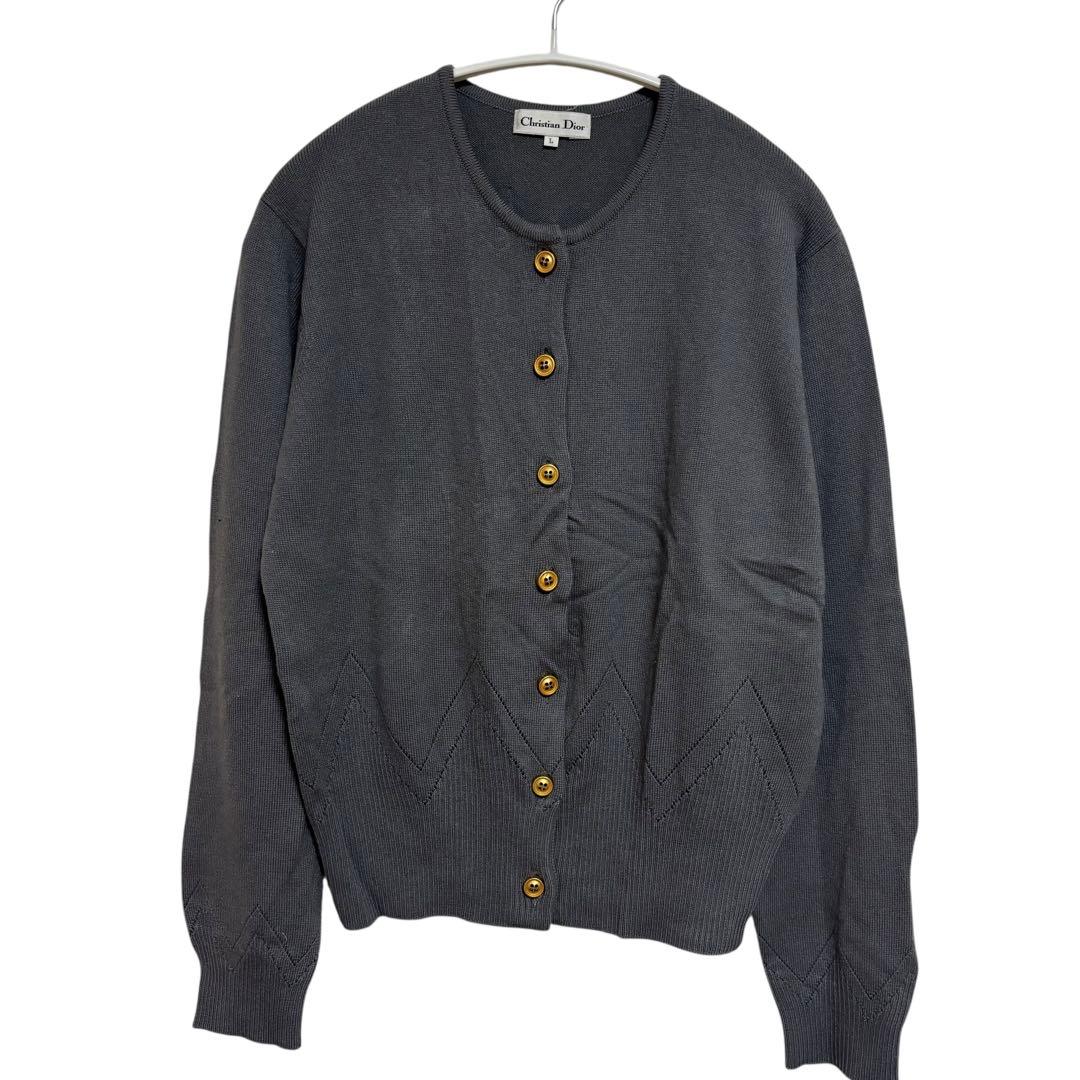 Christian Dior クリスチャンディオール　カーディガン　金ボタン