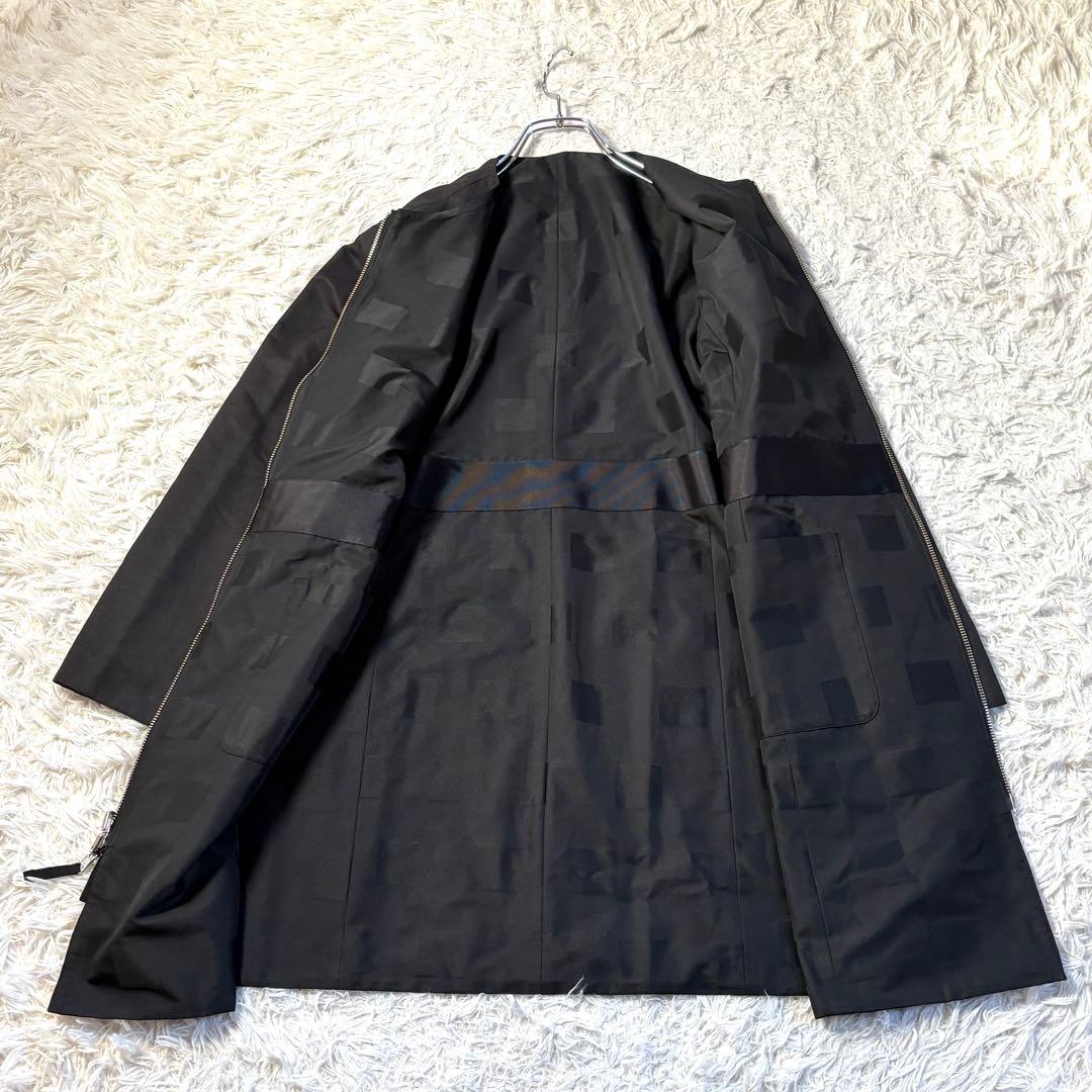 新品タグ付き　Modify 2wayブラックノーカラーコート　リバーシブル　40