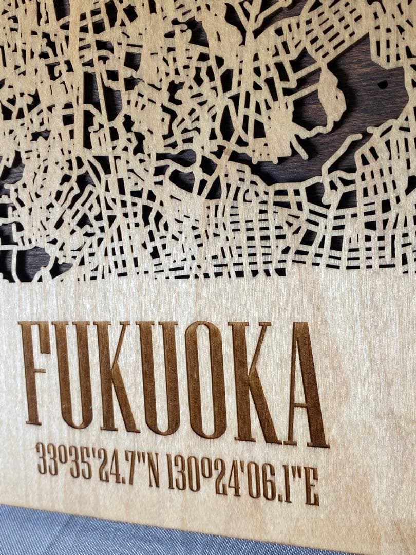 2369❣️ FUKUOKA 3D Wood City Map