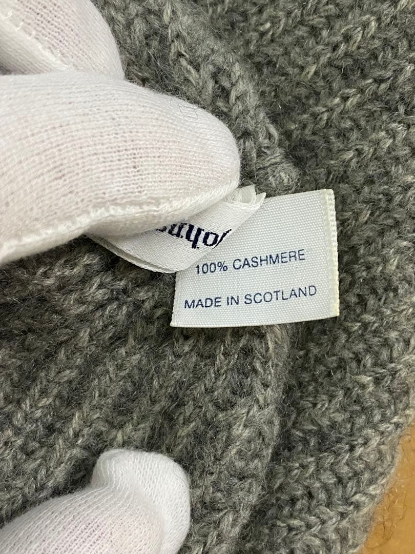 Johnstons スコットランド　ユニセックス　ニット帽 カシミア100%