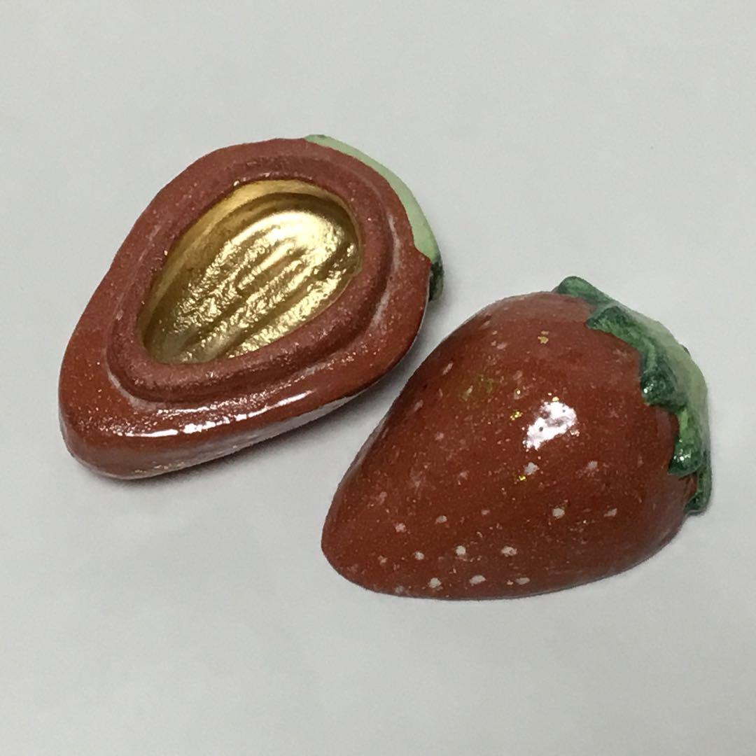 香合 いちご 楽入窯 化粧箱付 茶道具 新品