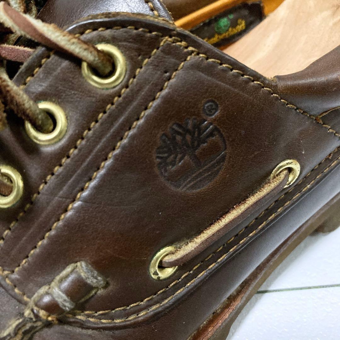 ティンバーランド 3eye クラシックラグ 茶色 デッキシューズ 本革 28