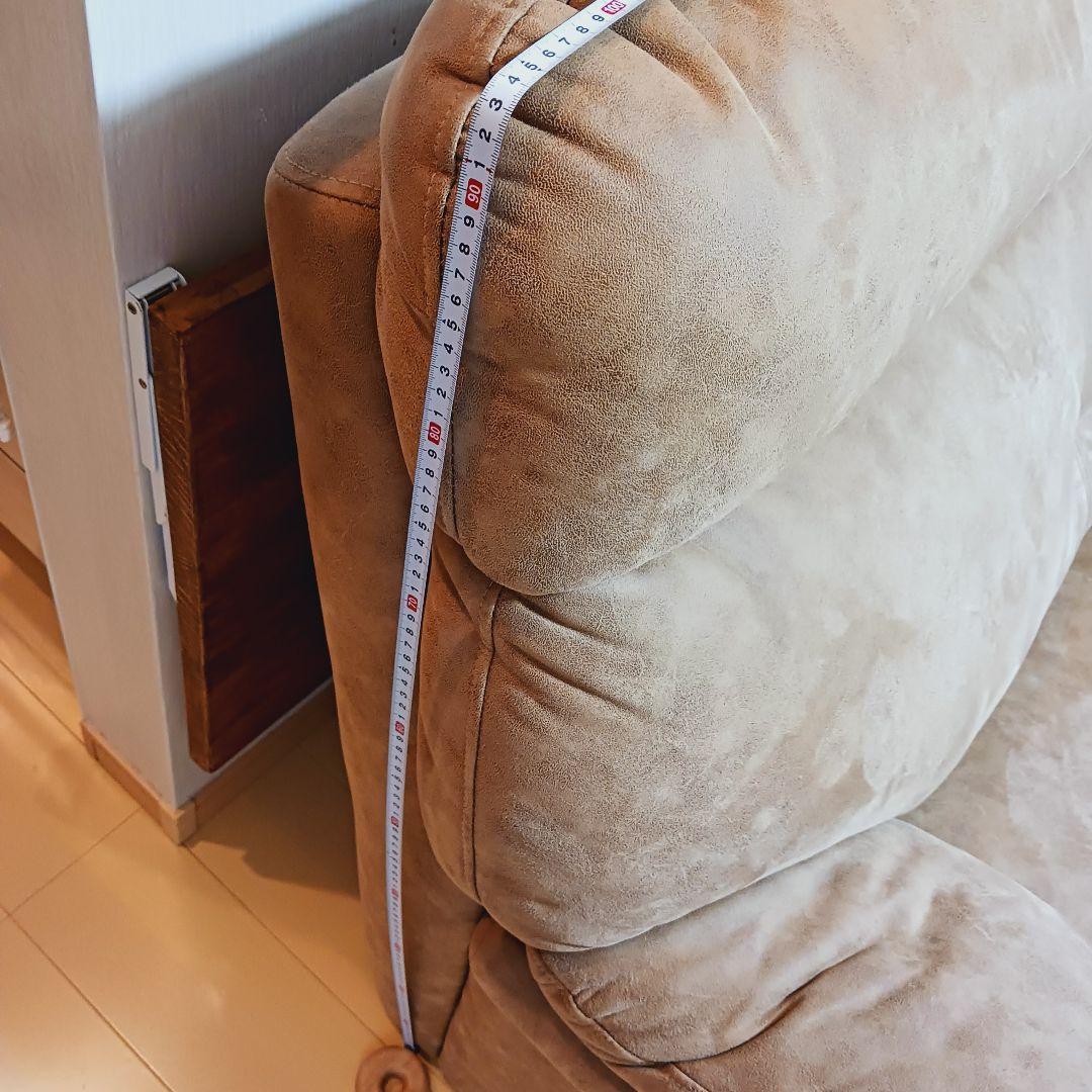 3人掛け ソファ レザーファブリック ブラウン ふかふか