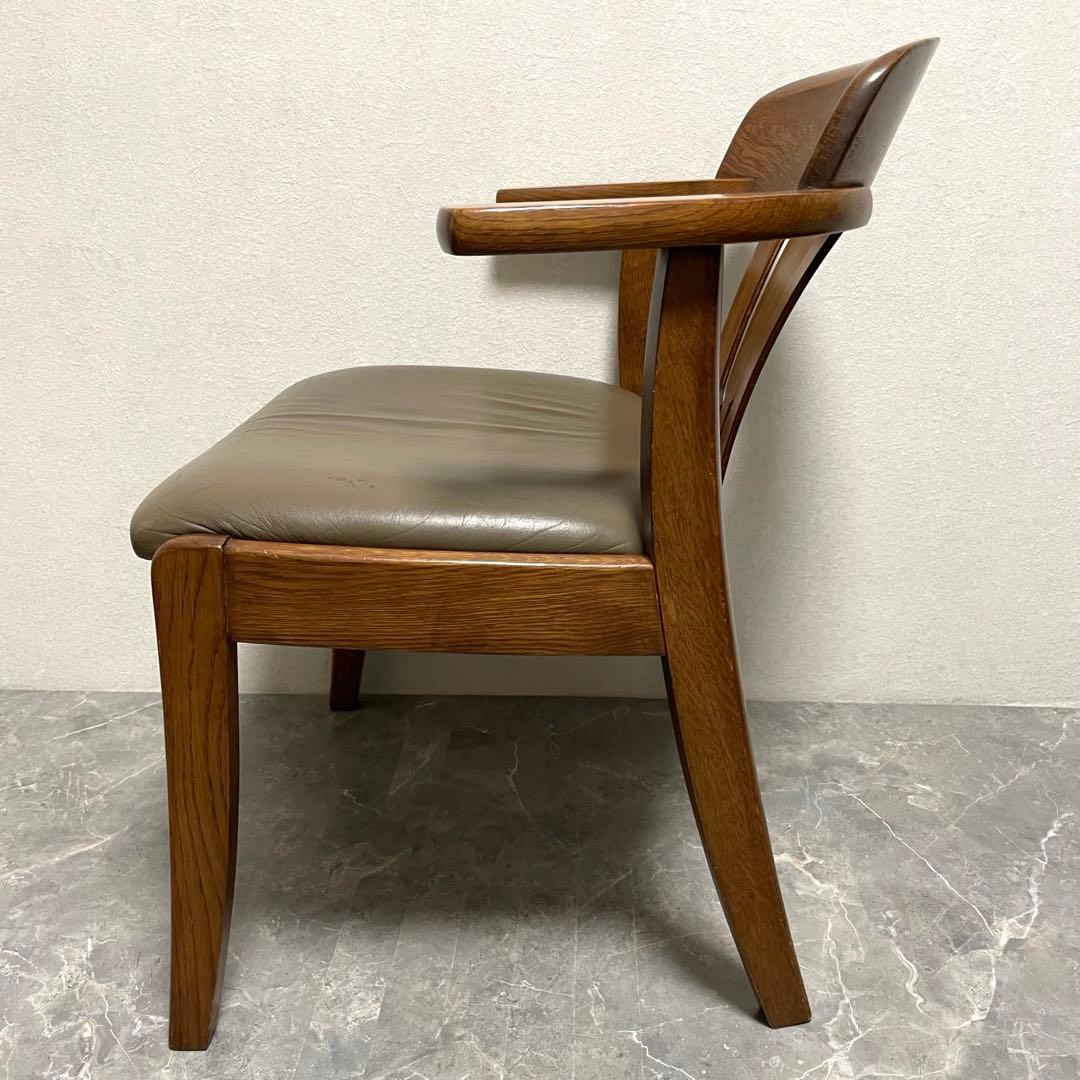 希少　辻木工　アームダイニングチェア② ヴィンテージ オーク無垢材 木製椅子