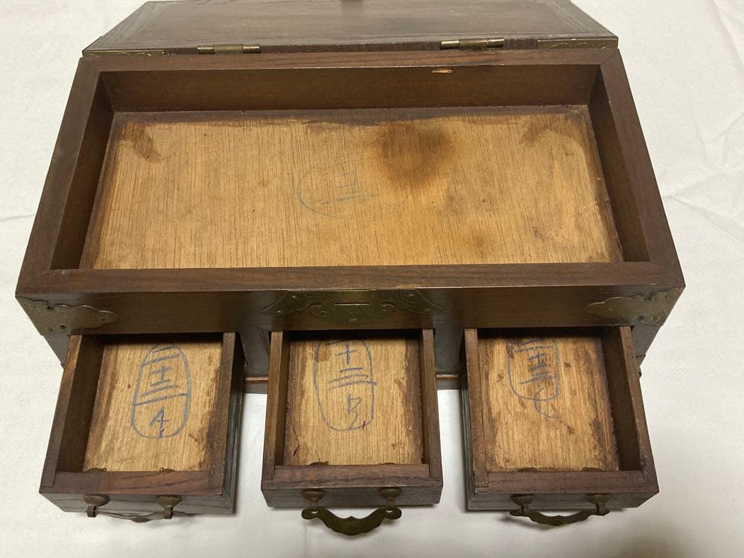 李朝？ 小物入れ レトロ 小箪笥　アンティーク 古道具 ジュエリーボックス