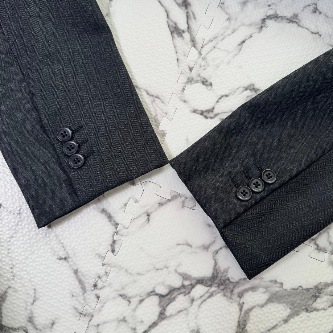 極美品◎ダブルアールエル　スーツ　セットアップ　ヘリンボーン　テーラリング