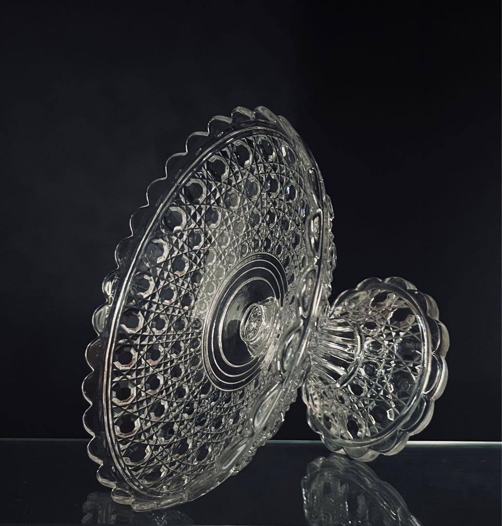 Baccarat　オールドバカラ/※美品　ディアマン 大型フルーツコンポート