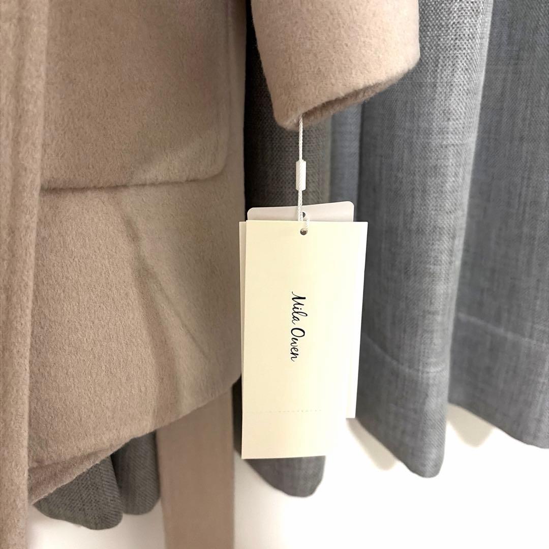 【新品未使用】Mila Owen ミラオーウェン ハーフ丈ポンチョ風リバーコート