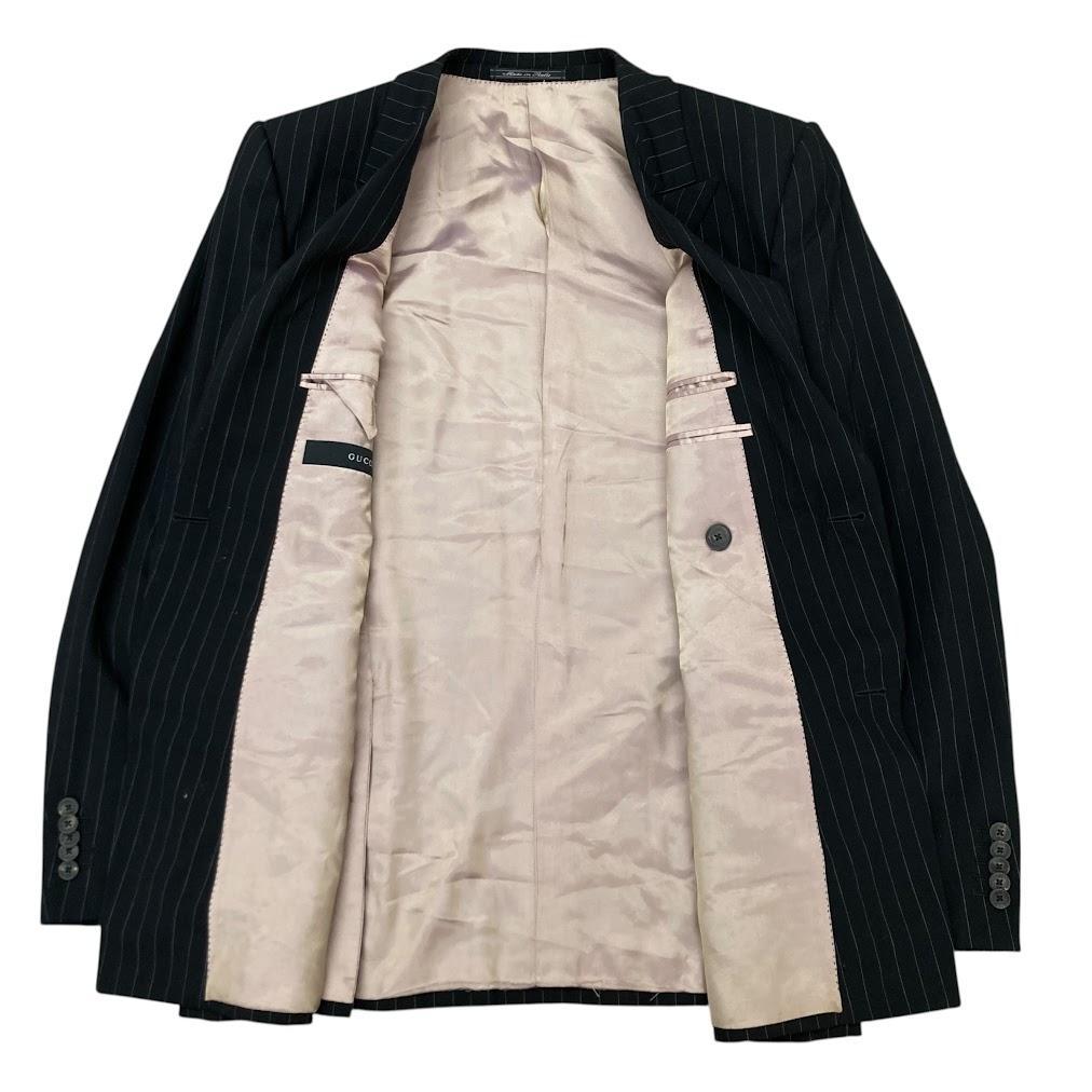 GUCCI グッチ ダブル スーツ セットアップ ストライプ ブラック