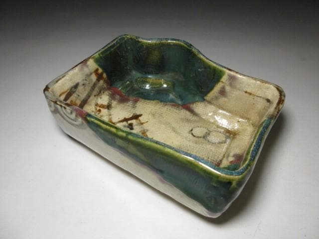 北大路魯山人 於里辺 向付 五／共箱／絵織部 向附 五客揃い