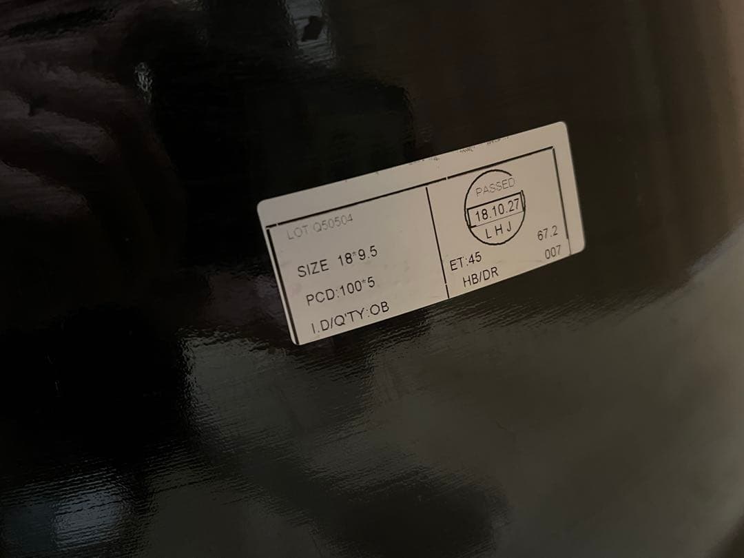 【Rc】② ACHT6 18インチホイール2本9.5j+45 PCD100