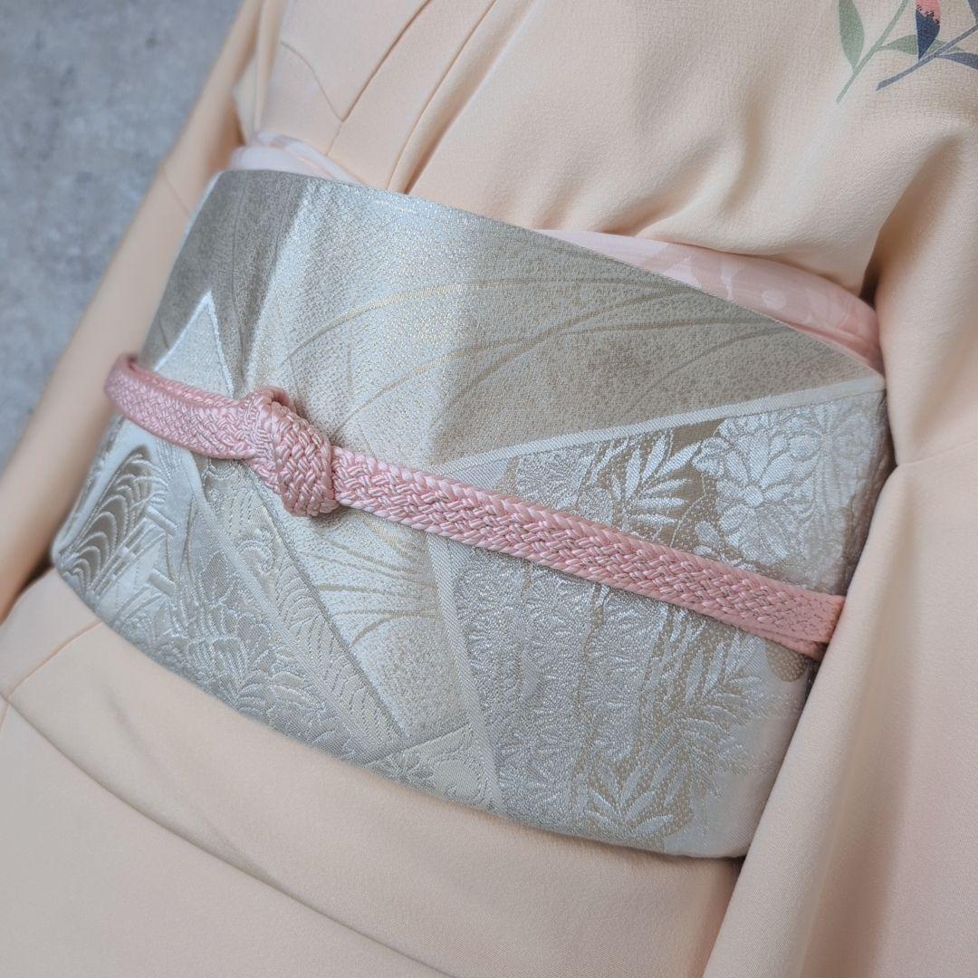 訪問着　フルセット　着物　正絹　加賀友禅　松坂屋　花梅　祝い事　O2