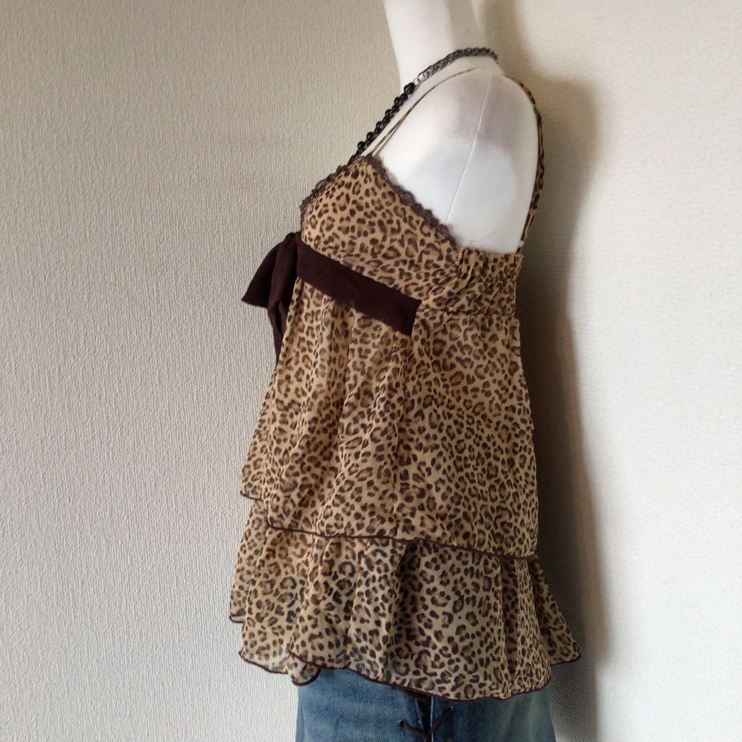 y2k TRALALA 希少　豹柄ティアードキャミ平成ギャル　姫ギャル　リズリサ