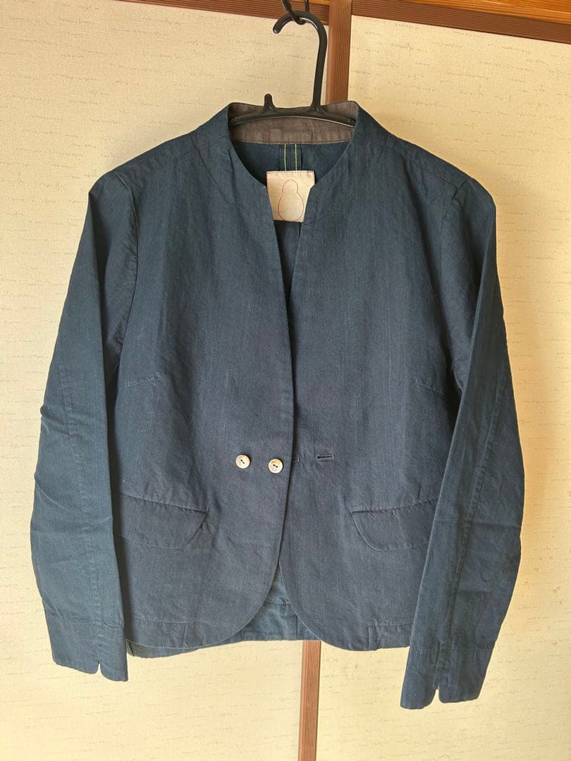 PA'LAS PALACE ノーカラージャケット サイズ2 ネイビーセットアップ