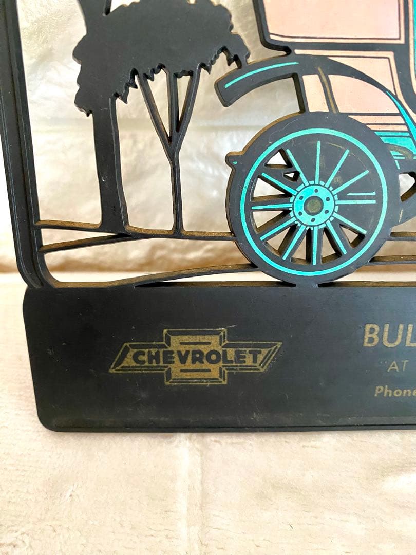 ✴︎1950～70‘S製レア物　シボレー ヴィンテージ広告/クラッシックカー壁掛け