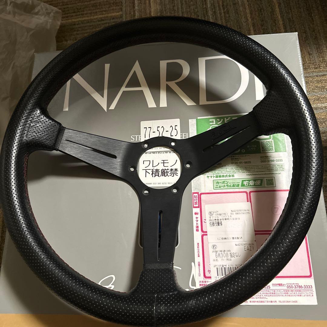 【EJ20】NARDI ディープコーン レッドステッチ 350mm 正規品