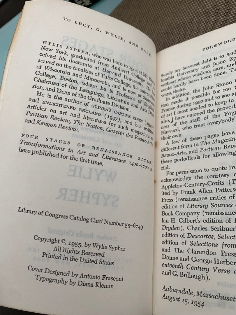 希少　FOUR STAGES OF RENAISSANCE STYLE