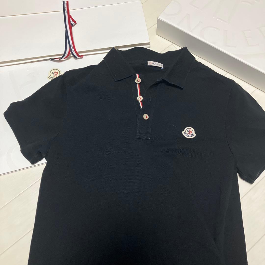 MONCLER ブラック メンズ ポロシャツ サイズS モンクレール