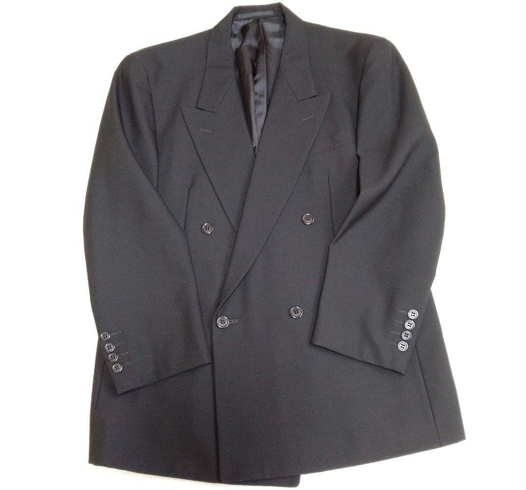 YSL イブサンローラン ダブルスーツ セットアップ ブラック ウール100%