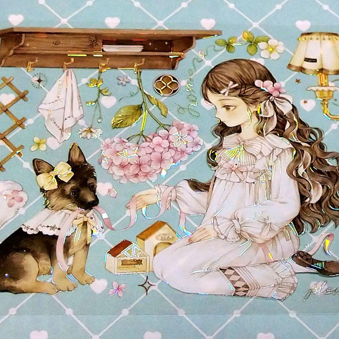 J878＃小狗乖乖(贝壳光)浸月岛切り売り海外人物マステ女の子