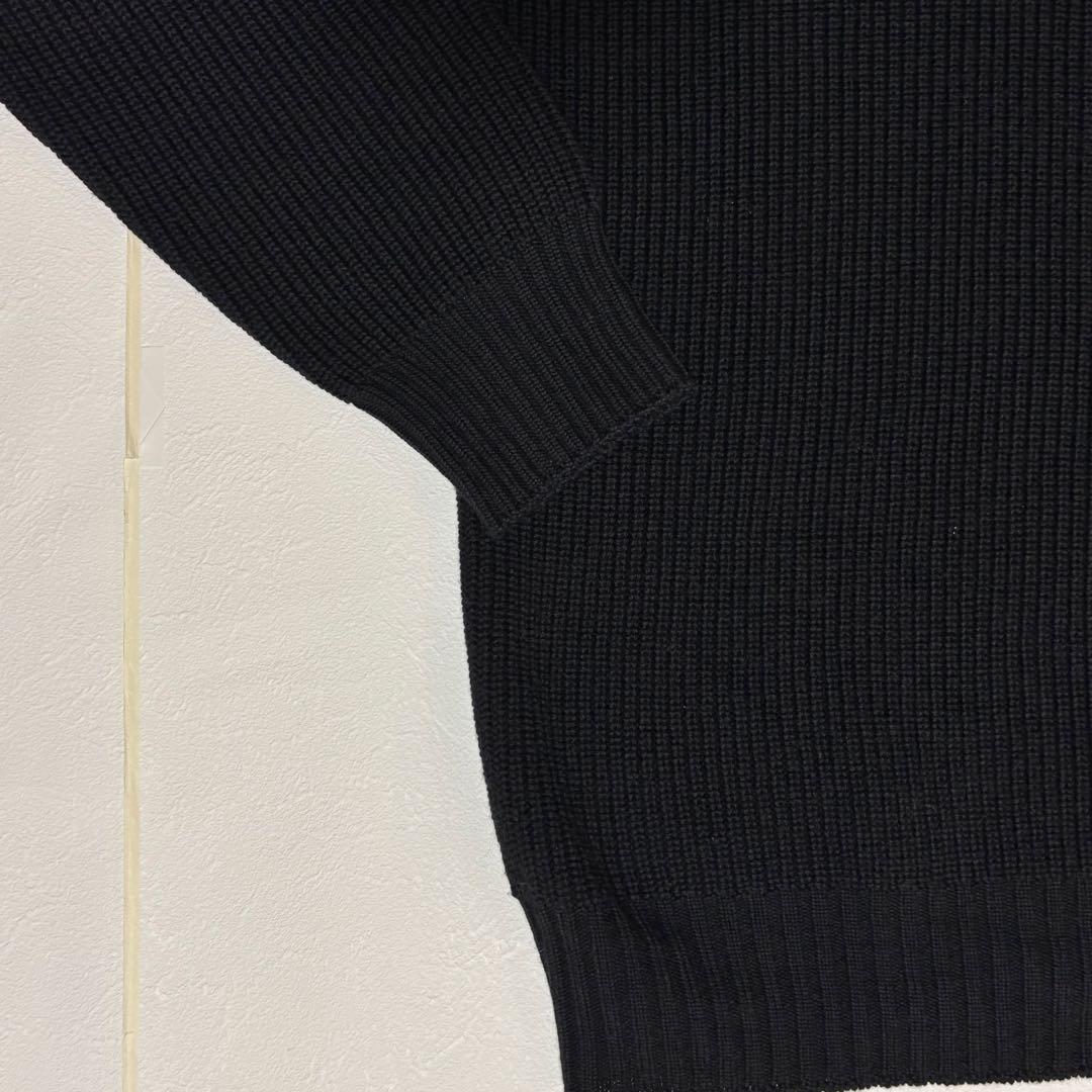 グランサッソ 8G レインウール モックネックニット ブラック 50 約5万円