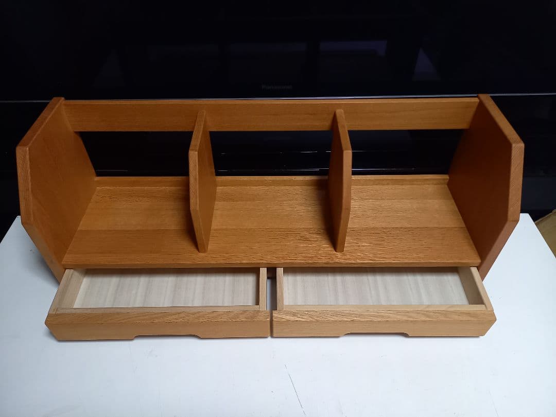 北欧モダン　ナチュラル　オーク　楢　無垢材　サイドラック　ブックシェルフ