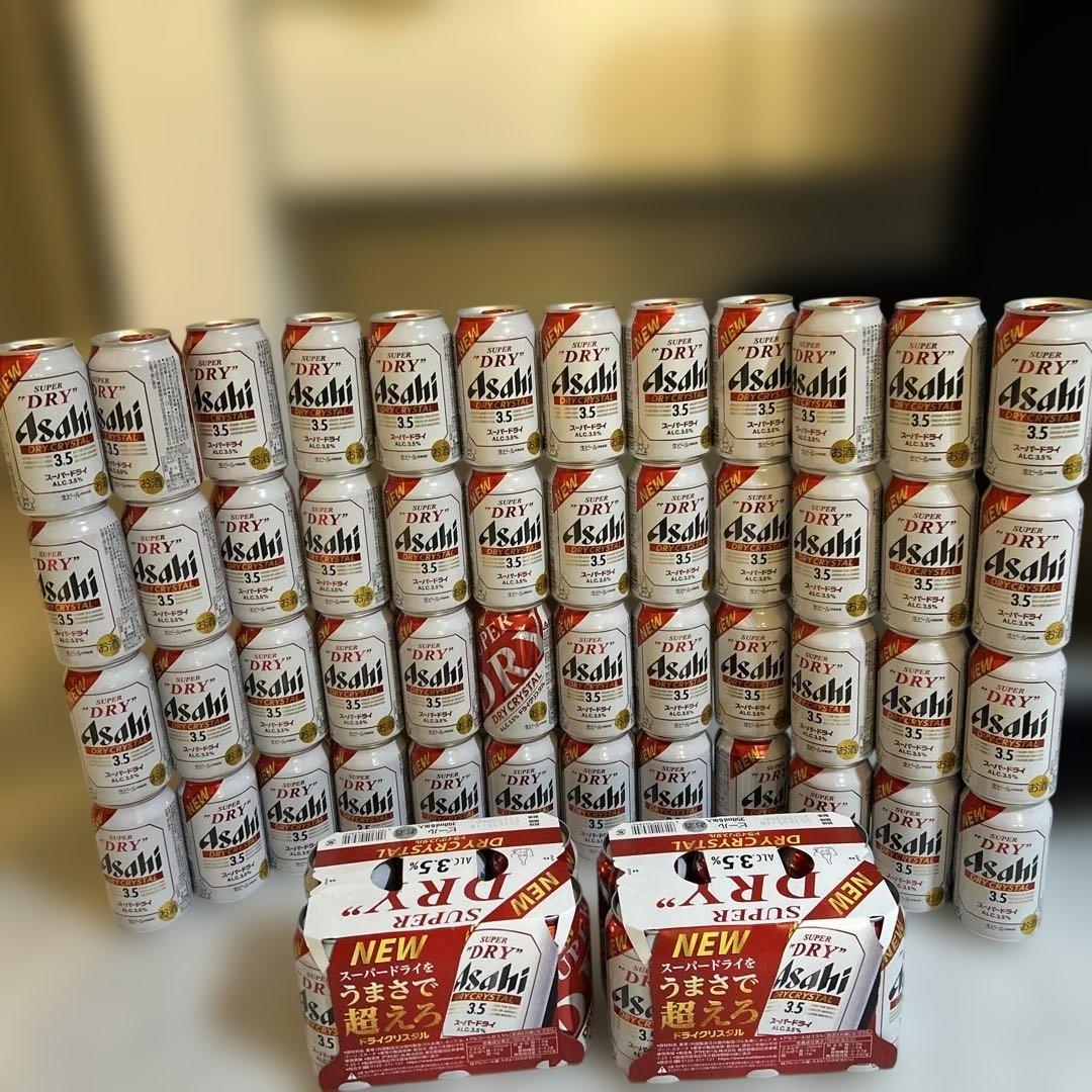 60本セット　アサヒ　ドライクリスタル　ビール　生ビール　お酒　発泡酒　3.5%