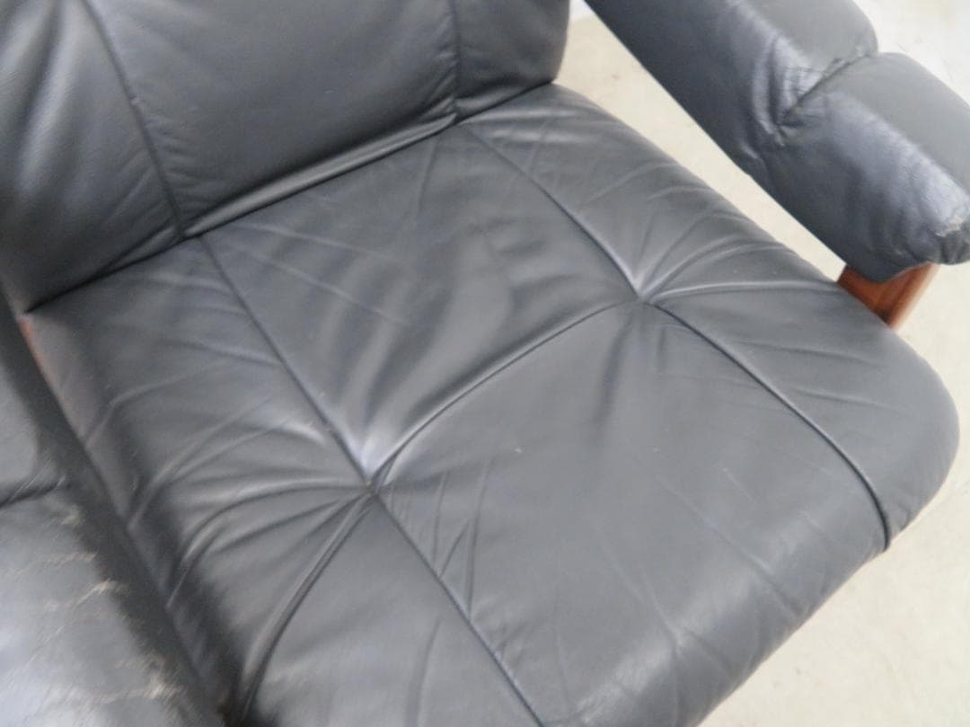 本革■冨士ファニチャ■リクライナー&オットマン■パーソナルチェア■北欧モダン■