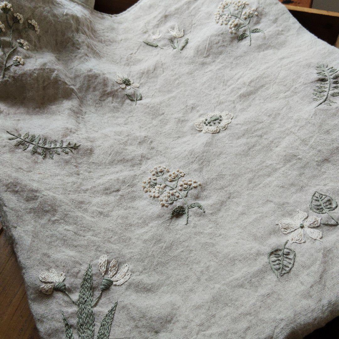 【ゆくゆく様オーダー専用ページ】リネン刺繍　エコバッグ　メガネケース