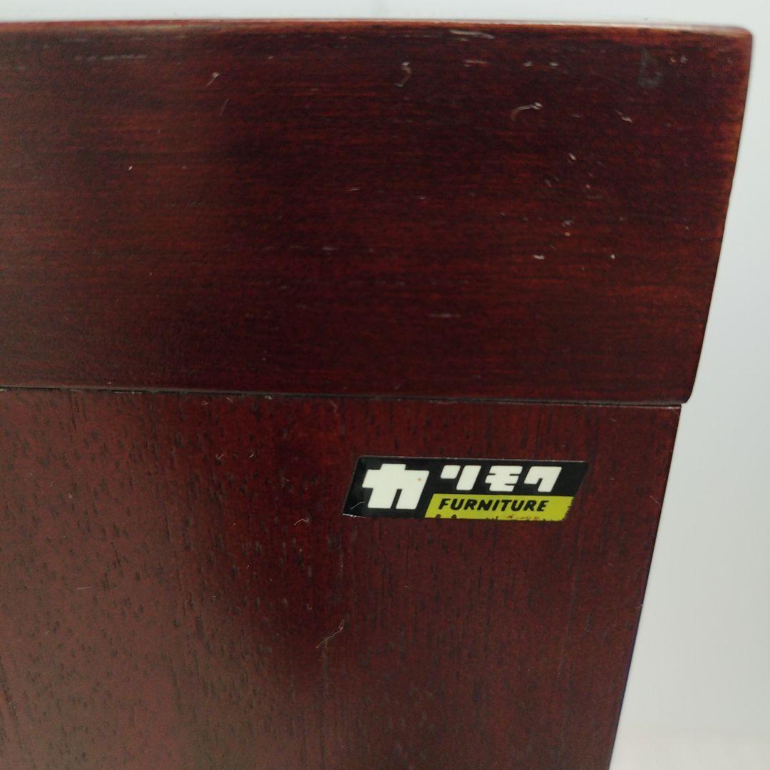 【引き取り歓迎】カリモク コーナーキャビネット ガラス扉 木製 赤茶