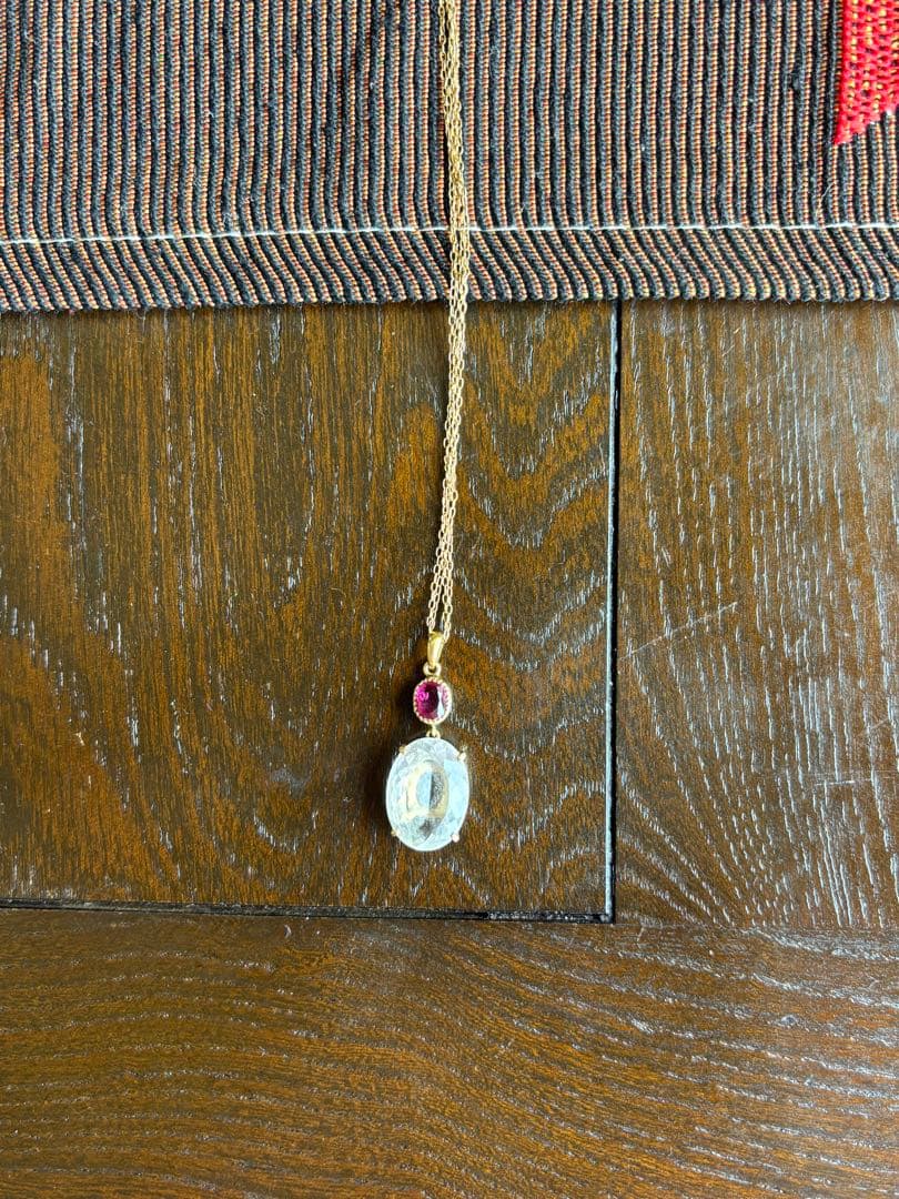 (YUI)インドラマンヌイール　(18金天然石)ネックレス保証書付き