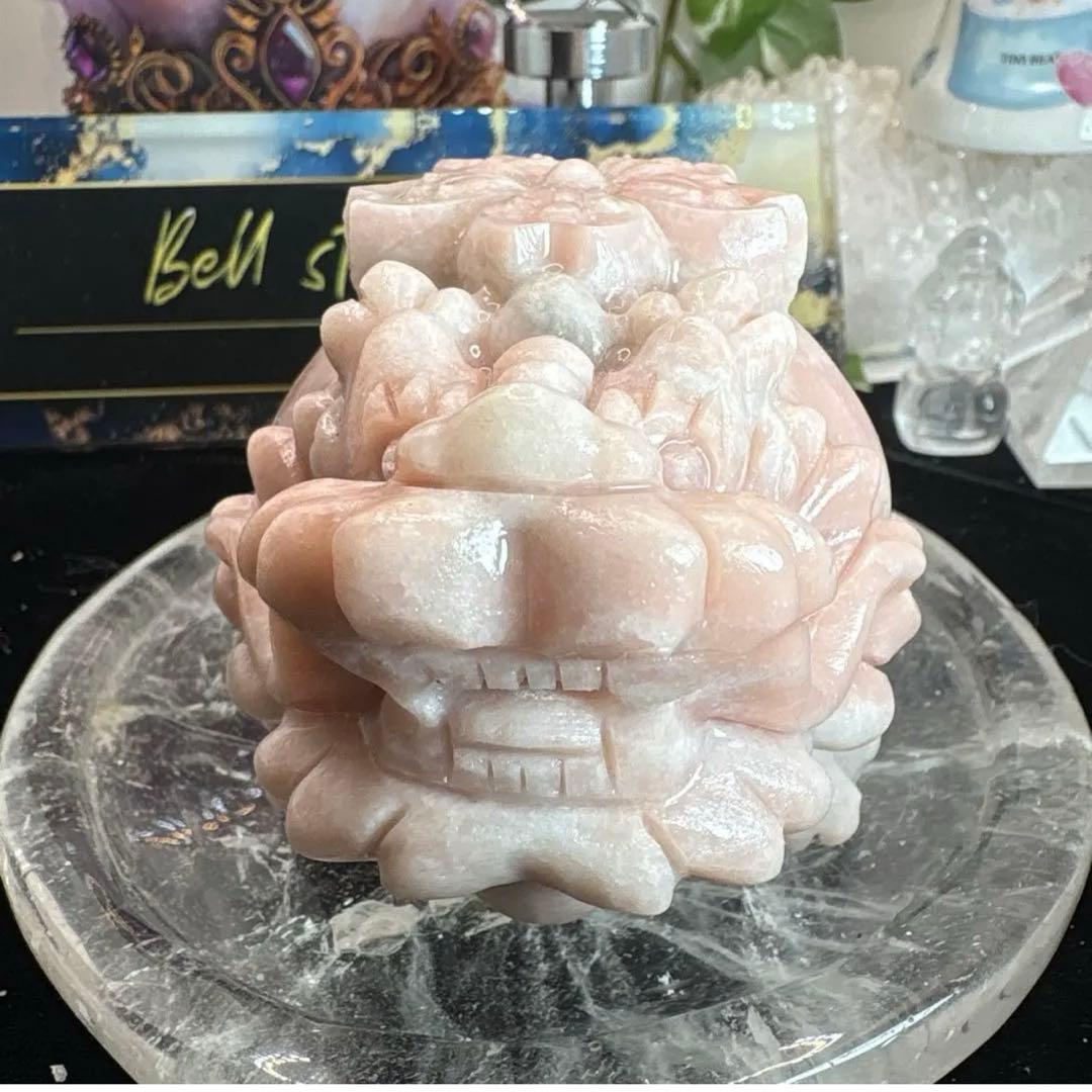 ピンクオパール龍亀♡桜♡♡No.2207