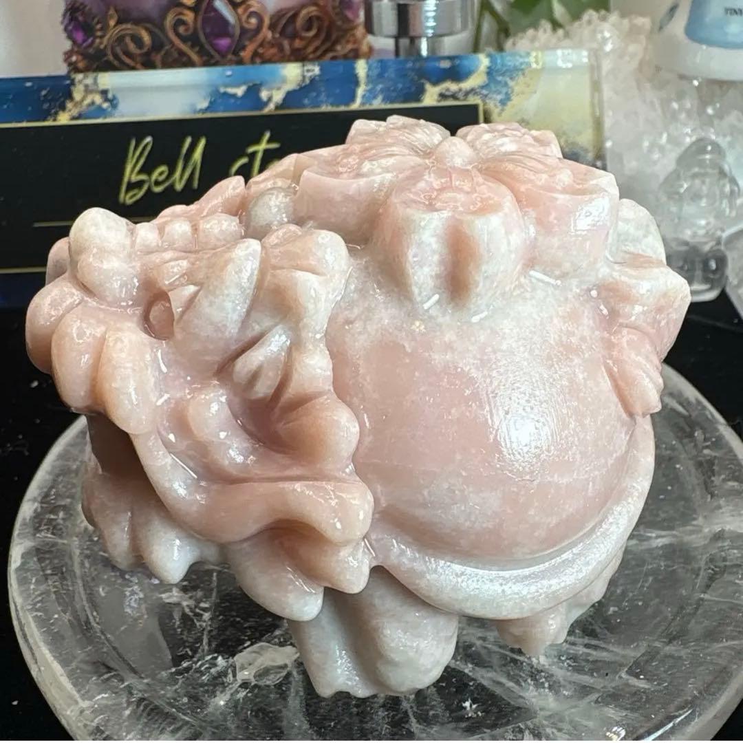 ピンクオパール龍亀♡桜♡♡No.2207