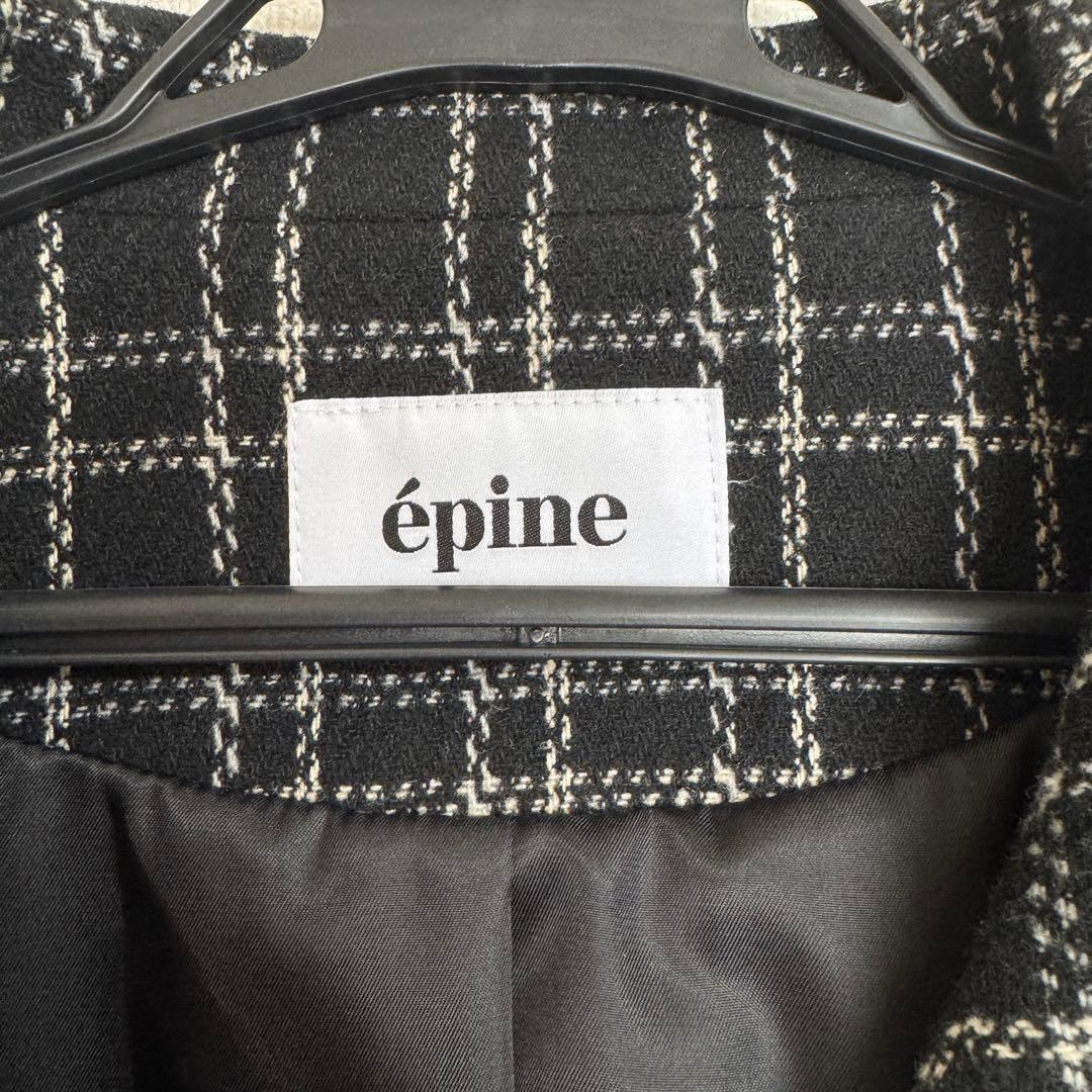 ジャケット・アウター epine pleats frill jacket tweed check
