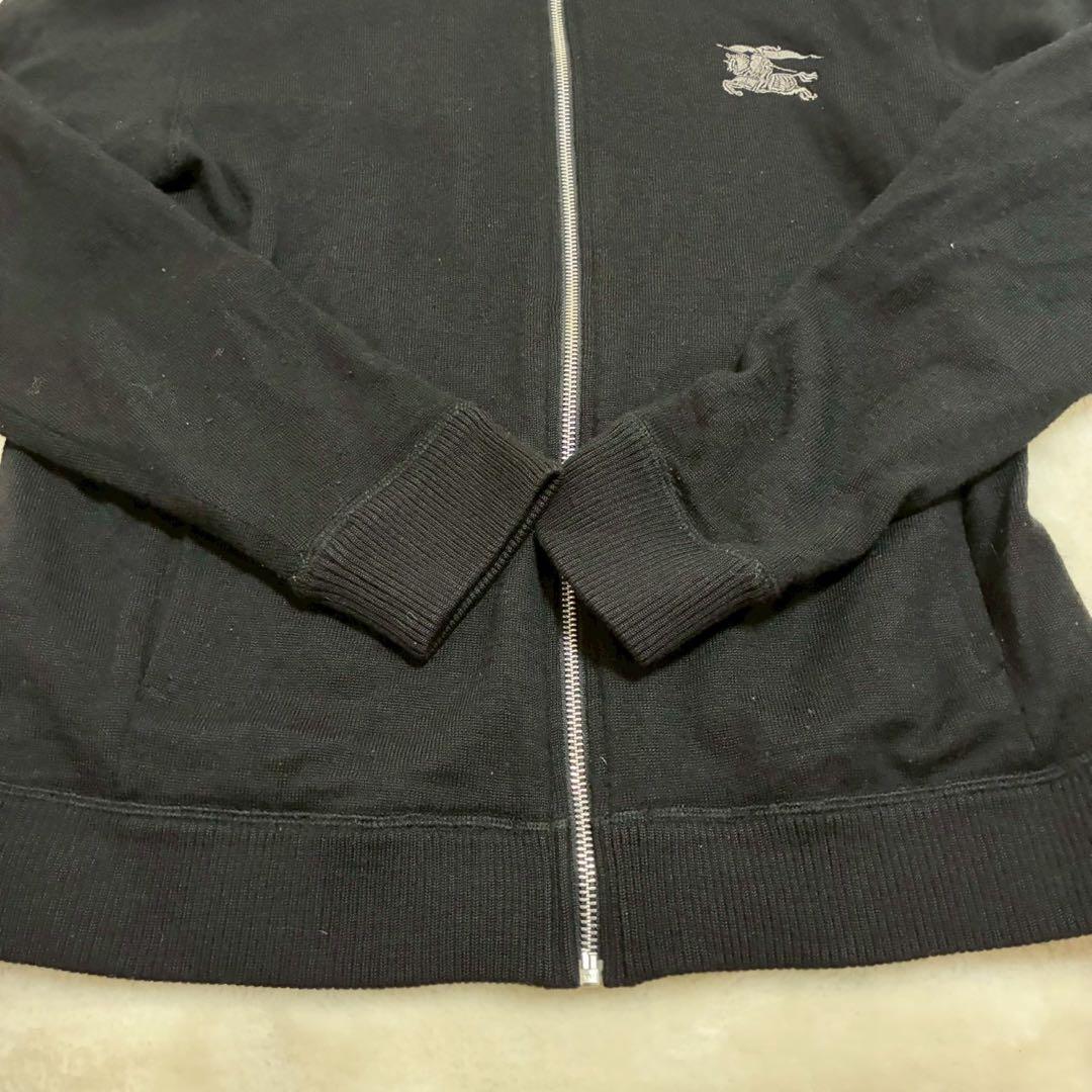 BURBERRY BLACK LABEL ドライバーズニット　ジャケット　黒　3