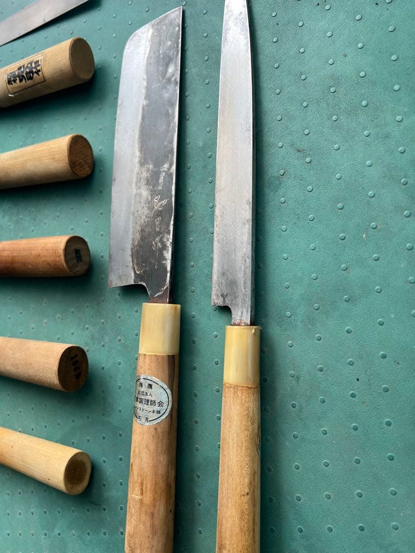 8本セットの包丁- 本焼出刃1本- 木屋-利研-石月-宏明…