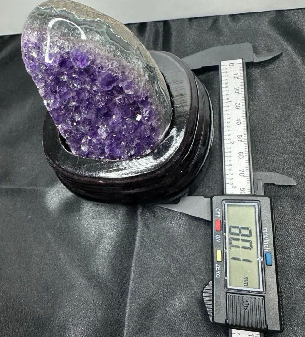 【天然石】アメジストドーム 台座付き 388g 原石 置物 守護石 浄化