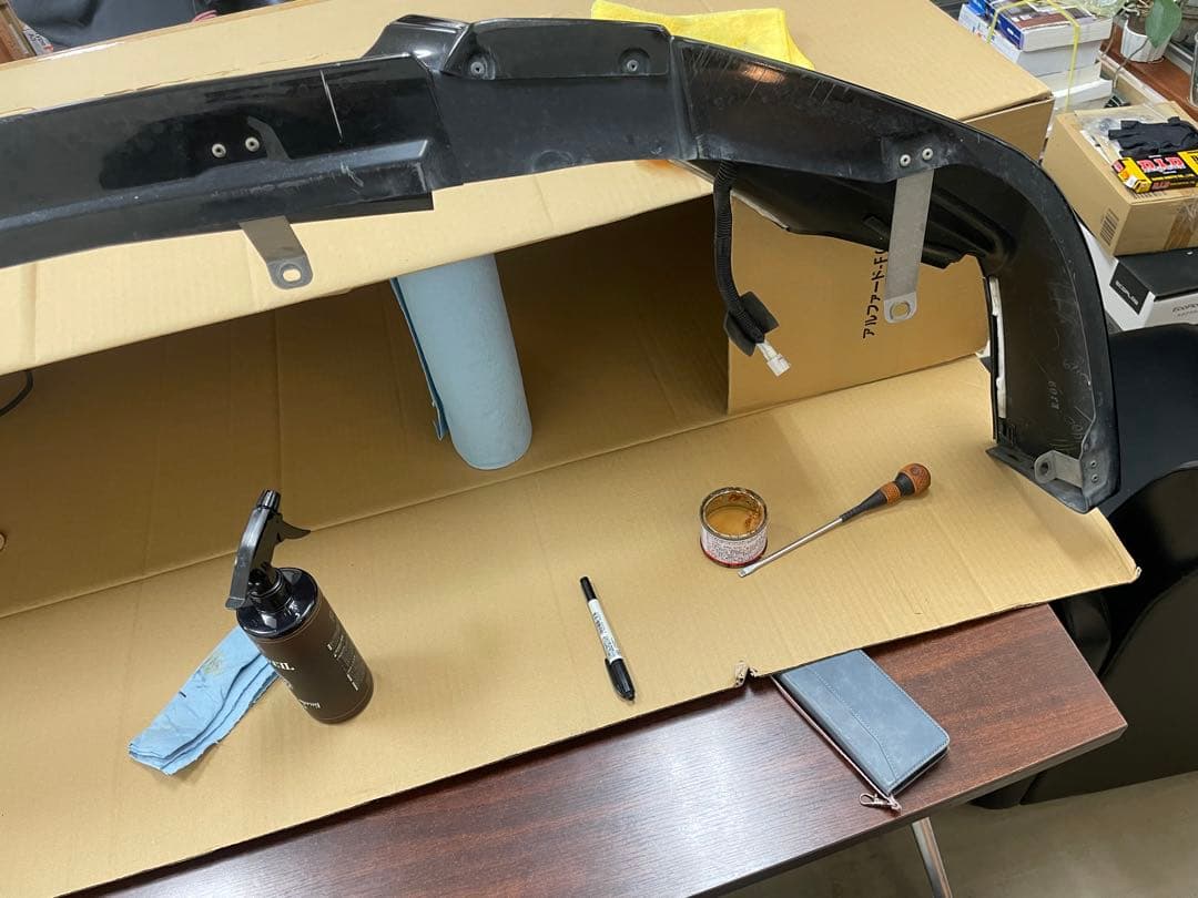 黒 アルファード30後期 TRDフロントエアロ