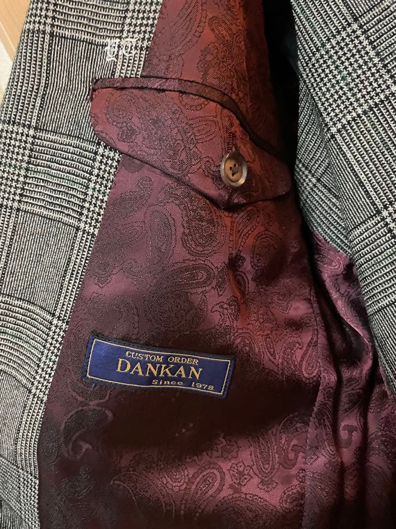 ダンカン　オーダースーツ　グレー　チェック　ペイズリー