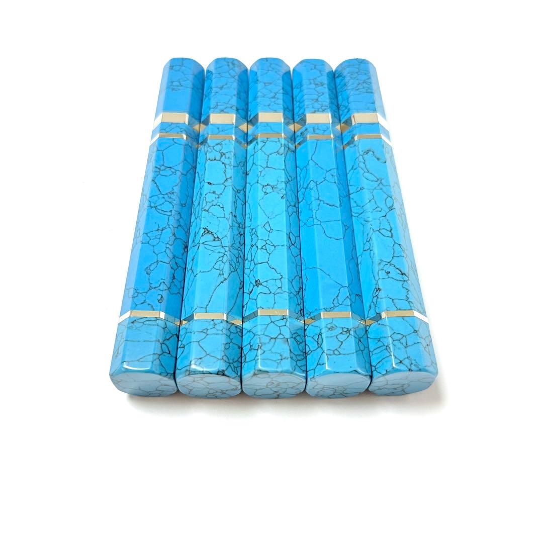 5本セット 三段銀巻 ペティ5寸 ターコイズ八角柄 ペティ150 トルコ石